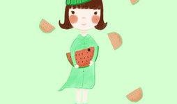 吃瓜女孩插画素材,揭秘吃瓜女孩插画背后的魅力