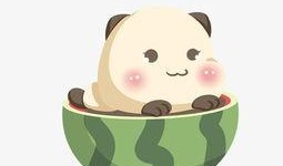 漫画小熊吃瓜图片,欢乐无限