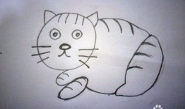 小猫吃瓜的画法,一笔一划绘出清新趣味